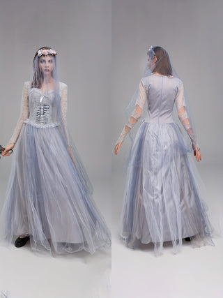 Gothic-Braut-Halloween-Kostüm Kleid für Damen