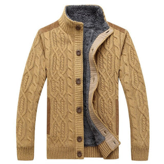 Warme Winter Strickjacke Mit Struktur Für Herren | Langarm