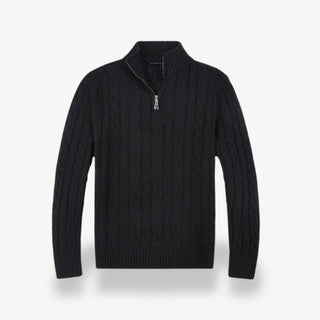 Herren-Pullover mit Halbem Reißverschluss | Warm