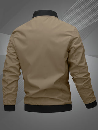 Herren Komfortable Bestickte Übergangsjacke | Mit Buchstaben-Design