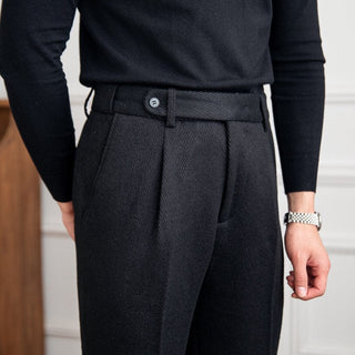Gerade Geschnittene Herrenhose | Schwarz