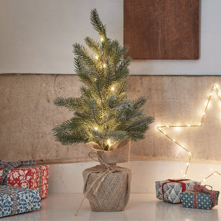 Beleuchteter Mattierter Mini-Weihnachtsbaum