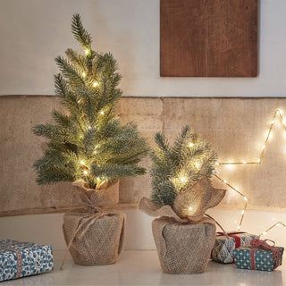 Beleuchteter Mattierter Mini-Weihnachtsbaum