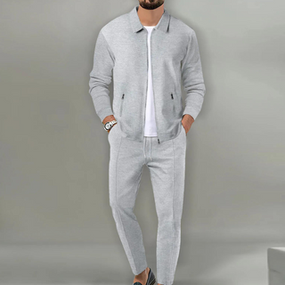 Herren 2-Teiliges Lässig-Set | Jacke und Hose