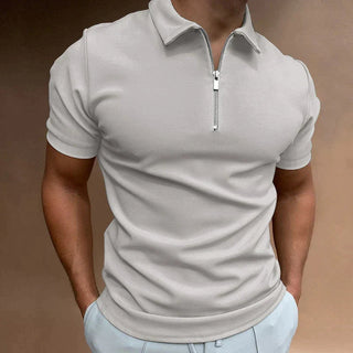 Lässiges Polo mit Reißverschluss für Herren | Kurzarm