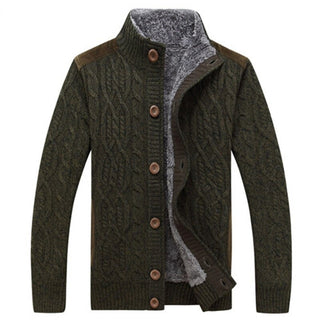Warme Winter Strickjacke Mit Struktur Für Herren | Langarm