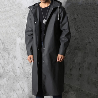 Herren Leichte Wasserdichte Regenjacke | Schwarz