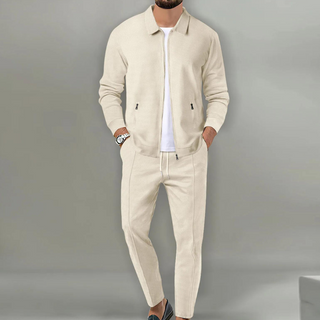 Herren 2-Teiliges Lässig-Set | Jacke und Hose