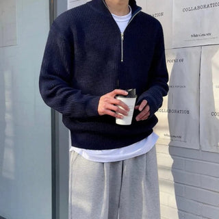 Lässiger Herren Pullover | Halbreißverschluss