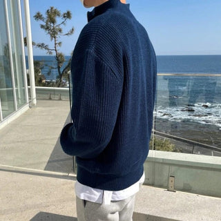 Lässiger Herren Pullover | Halbreißverschluss