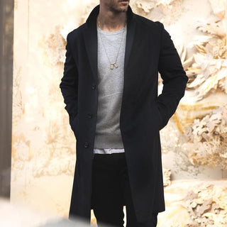 Bequemer Herren Trenchcoat | Einreihig