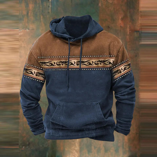 Bedruckter Langarm-Hoodie für Herren | Warm