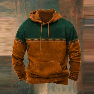 Bedruckter Langarm-Hoodie für Herren | Warm