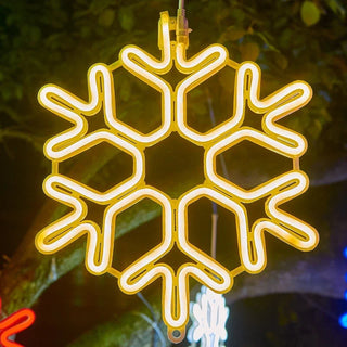 Weihnachts-Lichter Dekorationen im Schneeflocken-Design