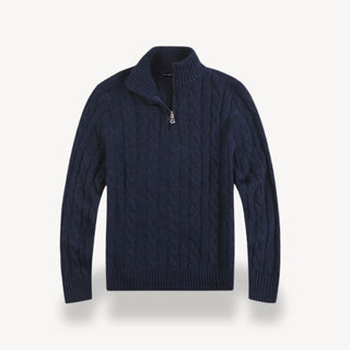 Herren-Pullover mit Halbem Reißverschluss | Warm