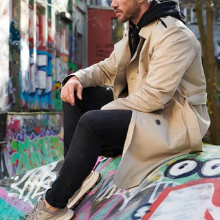 Zweireihiger Herren Trenchcoat | Warm
