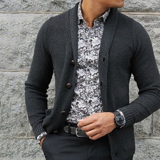 Herren Strickjacke Mit Knopfleiste | Gestrickt
