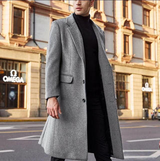 Langer Warmer Trenchcoat Für Herren | Klassisch